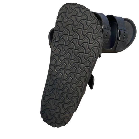 Birkinstock Rubber Arizona Sandals Kids Size 1 EU 32 Black Wide Straps - Picture 3 of 6